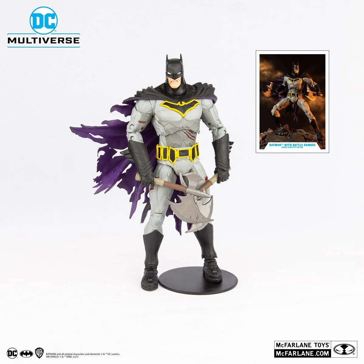McFarlane Toys DC Multiverse - Batman With Battle Damage Actionfigur 4 McFarlane Toys DC Multiverse - Batman With Battle Damage Actionfigur – Bild 2