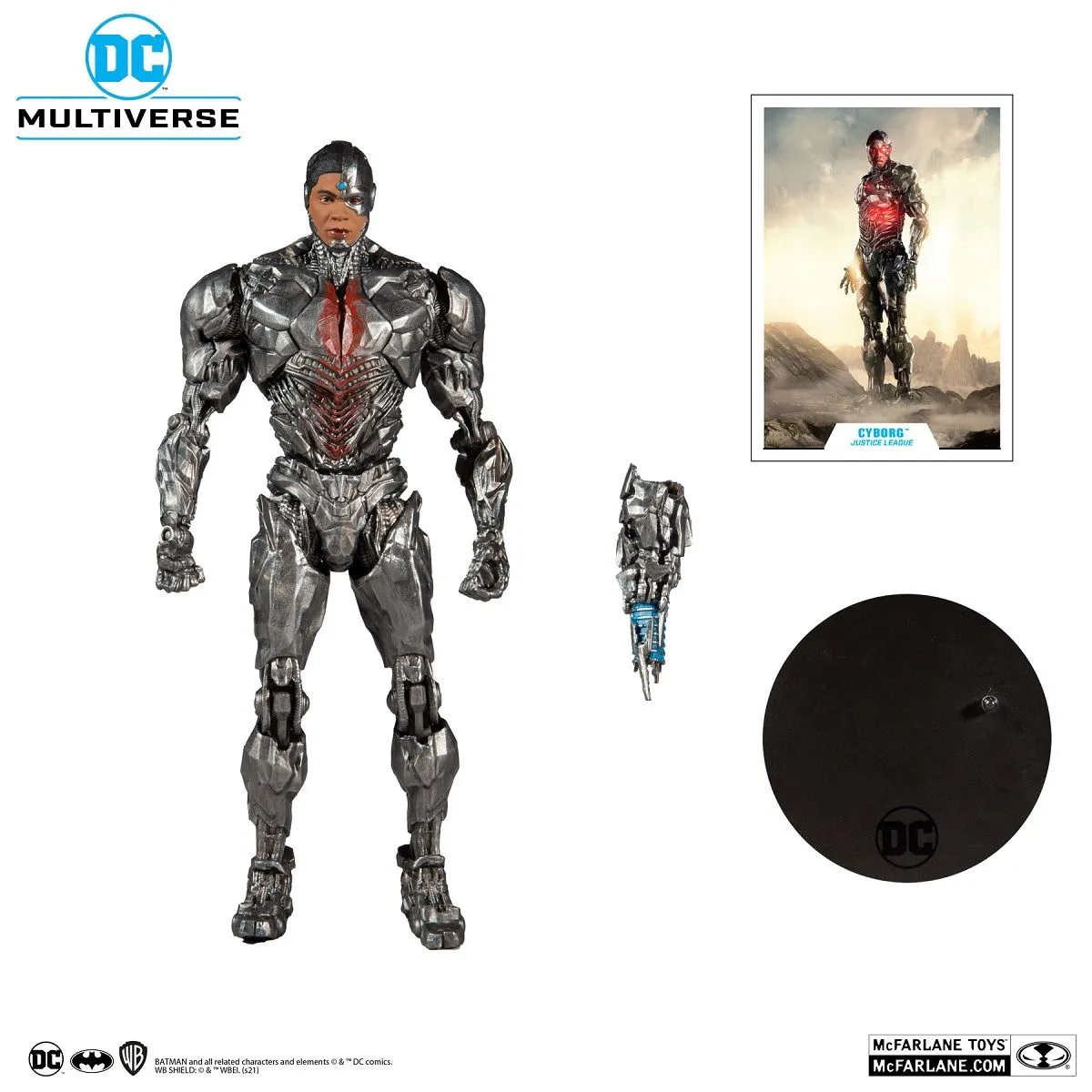 McFarlane Toys DC Justice League Movie - Cyborg - Actionfigur 4 McFarlane Toys DC Justice League Movie - Cyborg - Actionfigur – Bild 2