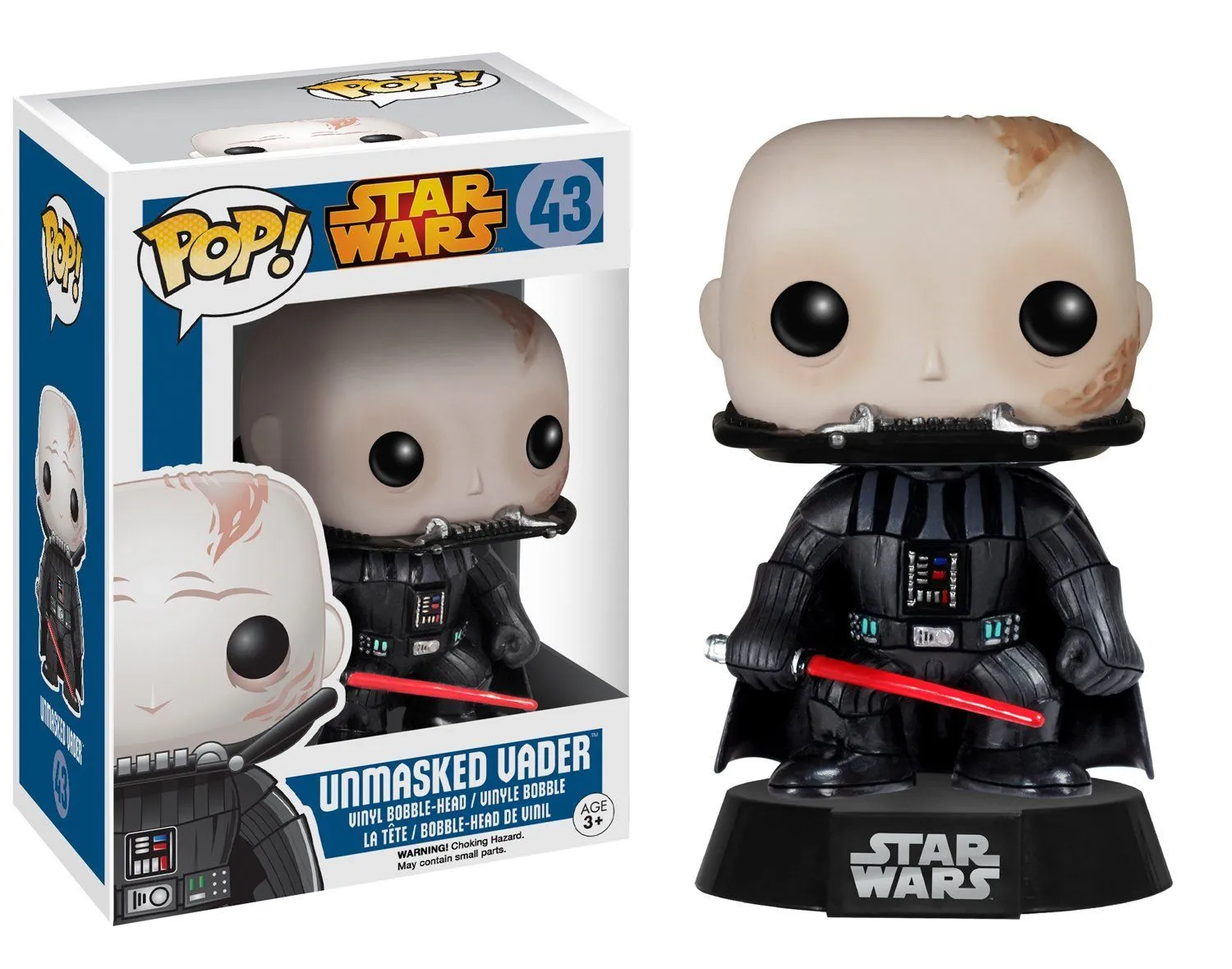 FUNKO POP! - Star Wars - Unmasked Darth Vader Bobble-Head Figur 3 FUNKO POP! - Star Wars - Unmasked Darth Vader Bobble-Head Figur
