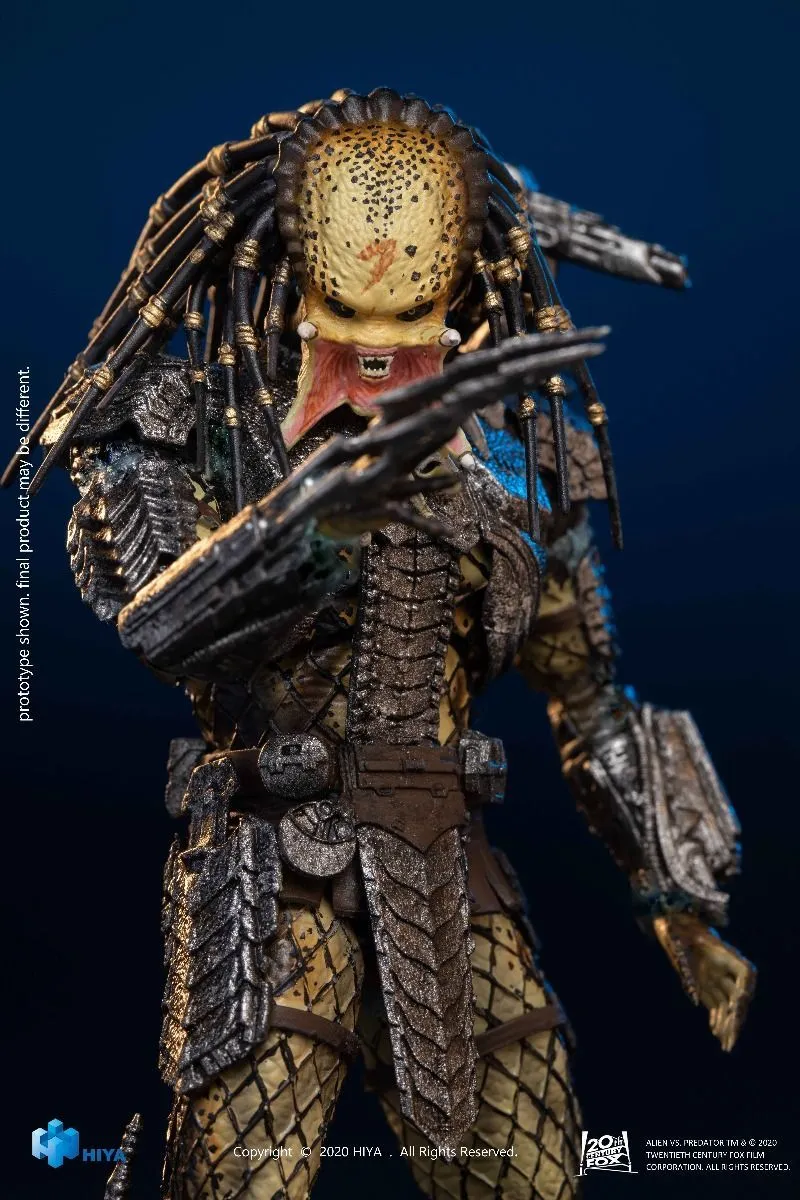 Hiya Toys Alien Vs Predator - Unmasked Scar Predator PX Figur 5 Hiya Toys Alien Vs Predator - Unmasked Scar Predator PX Figur – Bild 3